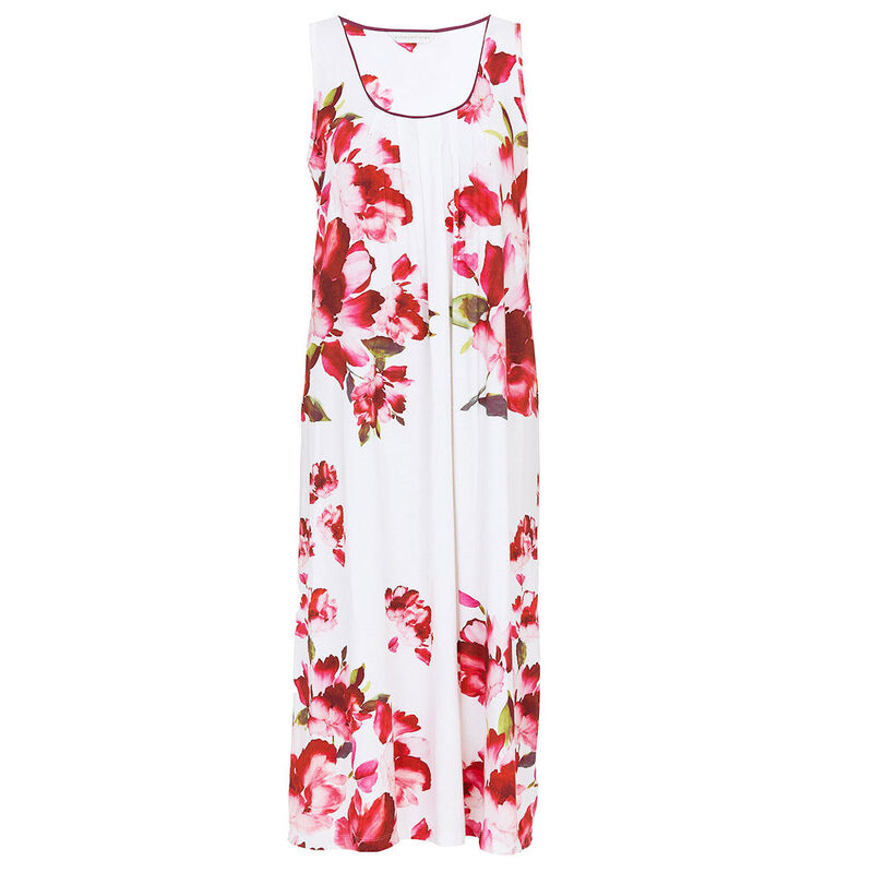 Cyberjammies Isabella Floral Printed Jersey Long Nightdress image number 3